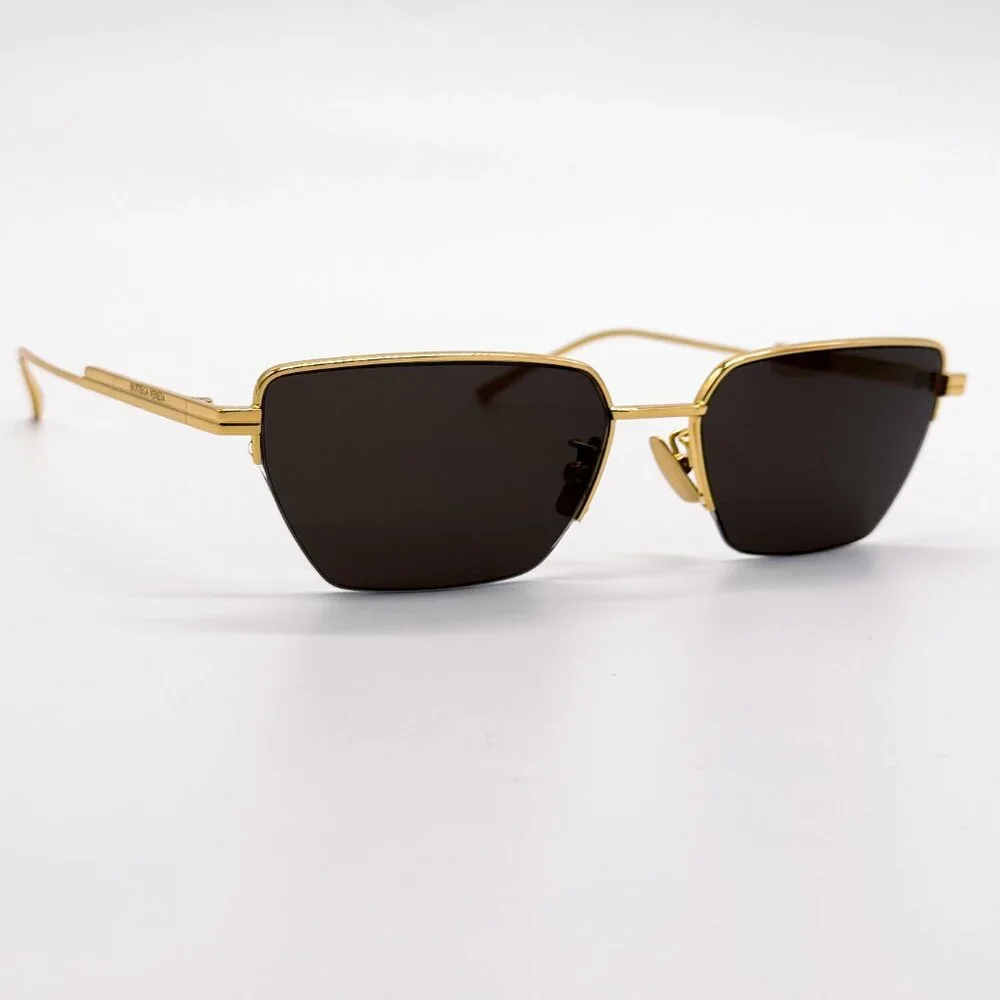 NEW BOTTEGA VENETA BV1107S 004 UNISEX GOLD GREY SUNGLASSES BOTTEGA VENETA